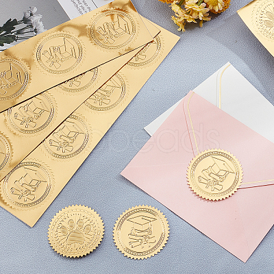 Self Adhesive Gold Foil Embossed Stickers DIY-WH0211-126-1