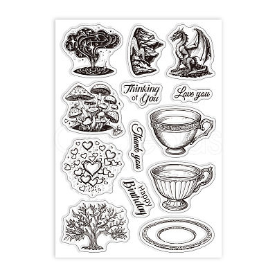 Custom Summer Theme PVC Plastic Clear Stamps DIY-WH0631-0083-1