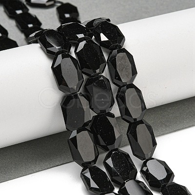 Natural Obsidian Beads Strands G-P544-B03-01-1