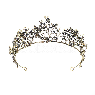 Alloy Rhinestone Crown Hair Bands for Girls Women Wedding Party Decoration HULI-PW0002-007A-1