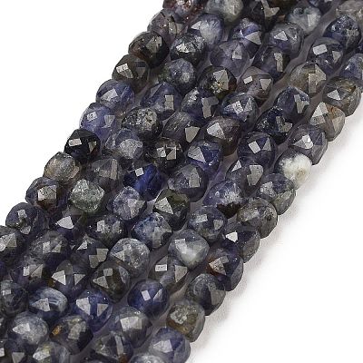 Natural Iolite Beads Strands G-H042-A52-02-1