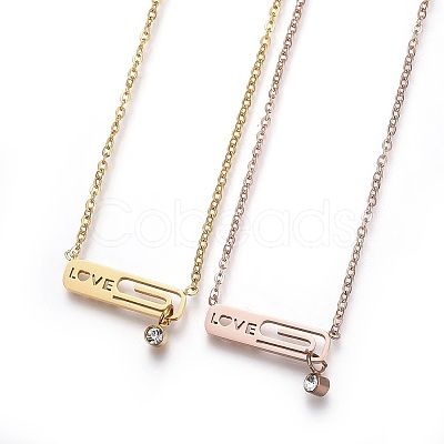 304 Stainless Steel Pendant Necklaces NJEW-P240-09-1