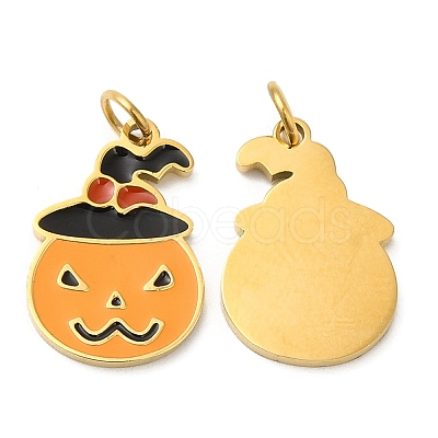 Halloween Ion Plating(IP) 304 Stainless Steel Charms STAS-D066-06G-1