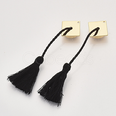 Polyester Tassel Big Pendants KK-T048-062G-NF-1