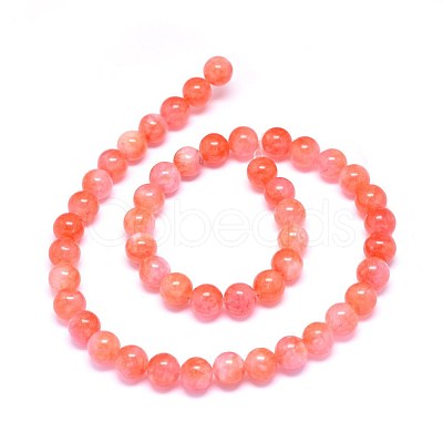 Natural Dyed White Jade Beads Strands G-F601-A-1