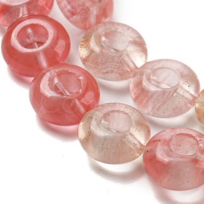 Cherry Quartz Glass Beads Strands G-P536-A15-01-1