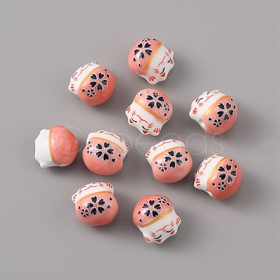 Handmade Porcelain Beads PORC-WH0016-02B-1