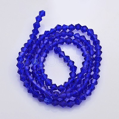 Faceted Bicone Glass Beads Strands EGLA-P017-4mm-08-1