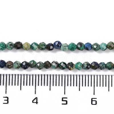 Natural Chrysocolla and Lapis Lazuli Beads Strands G-P542-A03-02-1