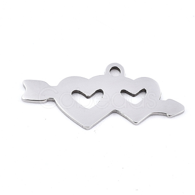 Non-Tarnish Valentine's Day 201 Stainless Steel Charms STAS-S081-091-1