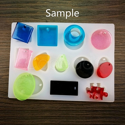 DIY Pendant Silicone Molds AJEW-P041-02-1