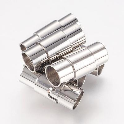 Tarnish Resistant 304 Stainless Steel Locking Tube Magnetic Clasps STAS-H019-4-1