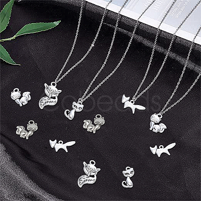 SUNNYCLUE 100Pcs 5 Style Tibetan Style Alloy Pendants PALLOY-SC0003-96-1