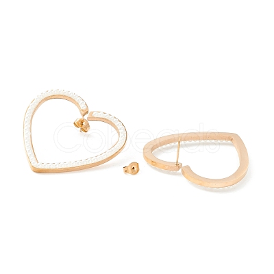 Open Heart Stud Earrings for Women STAS-K237-02RG-1