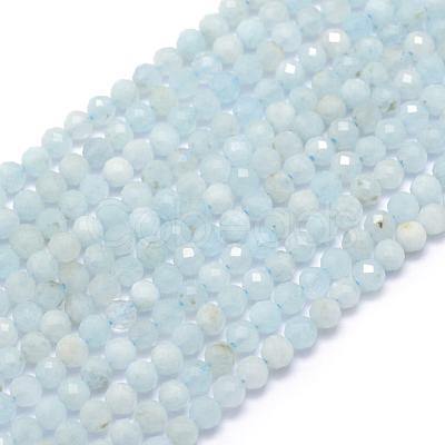 Natural Aquamarine Beads Strands G-E411-19D-3mm-1