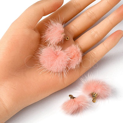 Faux Mink Fur Tassel Pendant Decorations FIND-YW0002-24E-1