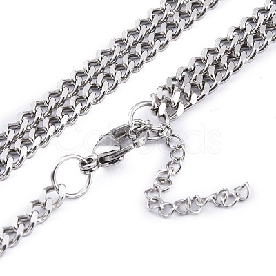 Non-Tarnish Stainless Steel Pendant Necklaces NJEW-M181-13P-1