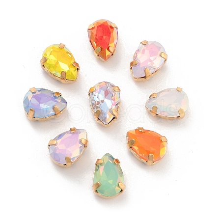 Teardrop Opal Sew On Rhinestones RGLA-G024-06B-G-1