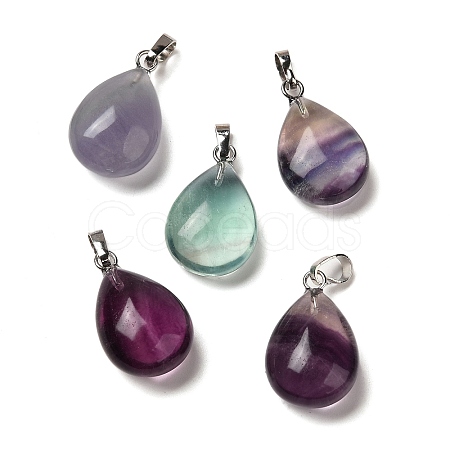 Natural Fluorite Pendants G-C155-01A-P-1