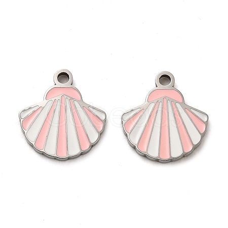 304 Stainless Steel Enamel Charms STAS-L022-101P-1