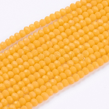 Opaque Solid Color Glass Bead Strands X-GLAA-F078-A05-1