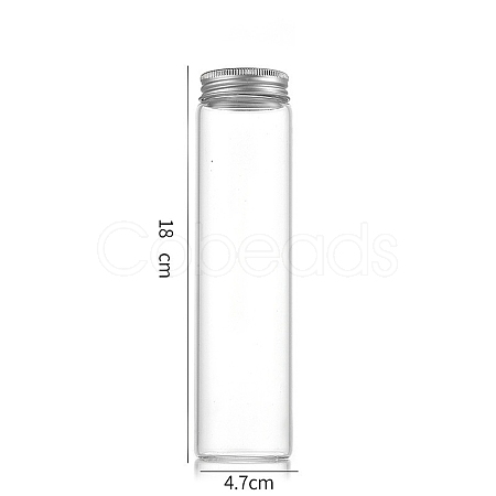 Column Glass Screw Top Bead Storage Tubes CON-WH0086-094I-01-1