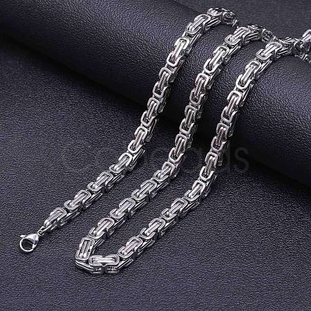 Titanium Steel Byzantine Chain Necklaces for Men FS-WG56795-104-1