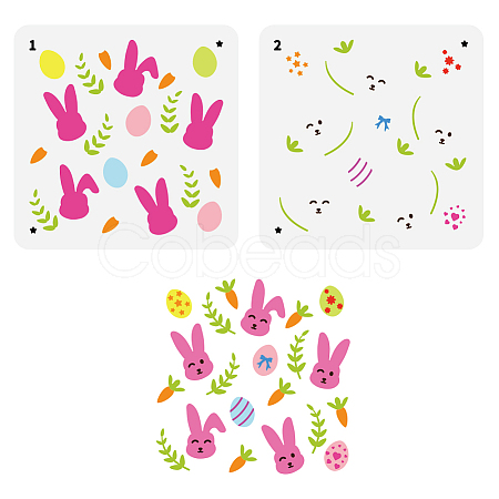 Flower & Ribbon PET Hollow Out Drawing Painting Stencils DIY-WH0394-0125-1