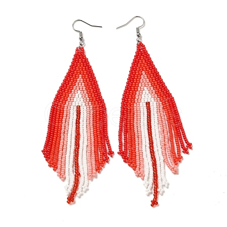 Bohemian Style Handmade Beaded Tassel Earrings for Women JF0314-5-1