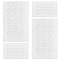 BENECREAT 2 Style Silicone Quilting Rules Anti-Slip Pads, Flat Round, White, 15mm, 60pcs, 29.5mm, 40pcs