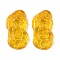 Spray Painted Imitation Jade Glass Beads, Yellow, 30x15.5x8.5mm, Hole: 1.6mm