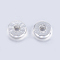 Brass Spacer Beads, Flat Round, Silver Color Plated, 6x1.5mm, Hole: 2mm