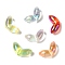 UV Plating Transparent Acrylic Beads, Leaf, Mixed Color, 12x23.5x9mm, Hole: 3mm