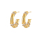 Elegant Fashion Hollow Out Round Zircon Stud Earrings for Women, Golden, Hoop Earrings