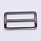 Zinc Alloy Buckles, for Strap Leathercraft Bag Belt, Rectangle, Gunmetal, 27x45.5x3.5mm, Hole: 7.5x38mm