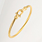 Stainless Steel Bangle, Golden, Inner Diameter: 2-3/8 inch(6cm)