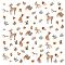 PVC Wall Stickers, Wall Decoration, Animal Pattern, 290x900mm, 2pcs/set