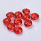 Transparent Acrylic Beads, Faceted, Rondelle, Red, 10x6mm, Hole: 1.6mm, about 1290pcs/500g