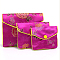 Brocade Cloth Bags, Flower Pattern, Jewelry Party Wedding Gifts Bags, Fuchsia, 3-1/8x4 inch(8x10cm)