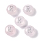 Natural Rose Quartz Beads, Rondelle with Letter, Letter R, 8.5~9x5~5.5mm, Hole: 1.2mm