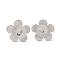 Non-Tarnish Flower 304 Stainless Steel Stud Earrings for Women, Stainless Steel Color, 17x18mm