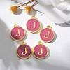 Golden Plated Alloy Enamel Charms ENAM-S118-08J-5