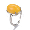 Adjustable Natural Agate Finger Rings RJEW-F094-04A-1
