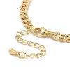 Cubic Zirconia Leopard Link Bracelet Brass Curb Chains for Women BJEW-G664-01G-04-4