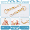 Unicraftale 2Pcs Aluminum & Iron & Zinc Alloy Oval Link Purse Strap Extenders FIND-UN0003-19KCG-4