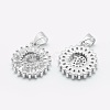 Long-Lasting Plated & Rack Plating Brass Micro Pave Cubic Zirconia Letter Pendants ZIRC-A007-03G-P-2