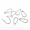 Brass Hoop Earrings Findings Kidney Ear Wires X-EC221-B-1
