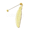 Alloy Feather Pendant Bookmarks AJEW-R101-01G-3