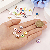 24Pcs 12 Colors Frosted Painted Colored Alloy Pendants FIND-TA0003-24-14