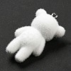 Flocky Opaque Resin Animal Pendants RESI-F047-01A-3